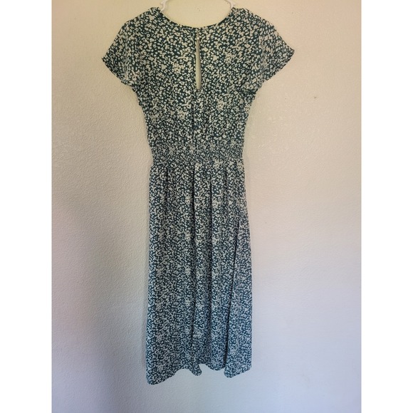 Sienna Sky Women's Green Floral Midi Dress Wrap Style Short Sleeve Size S #2 - Picture 5 of 7